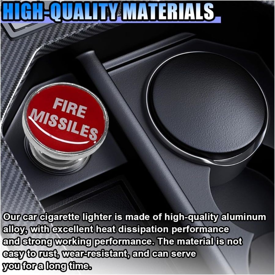 Cigarette Lighter Plug, Missiles Button Cigarette Lighter -FIRE MISSILE