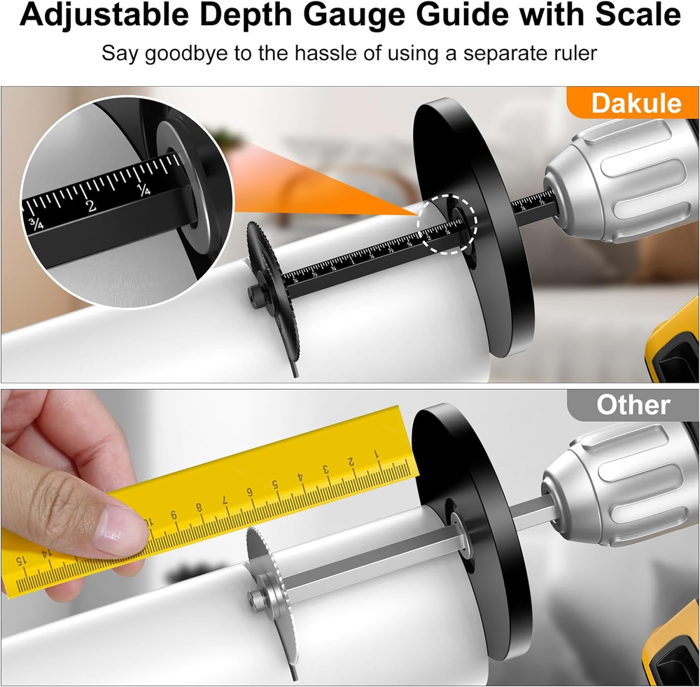 Inside Pipe Cutter for PVC Pipe, Cutter Tool Set with Scale - Adjustable Depth G