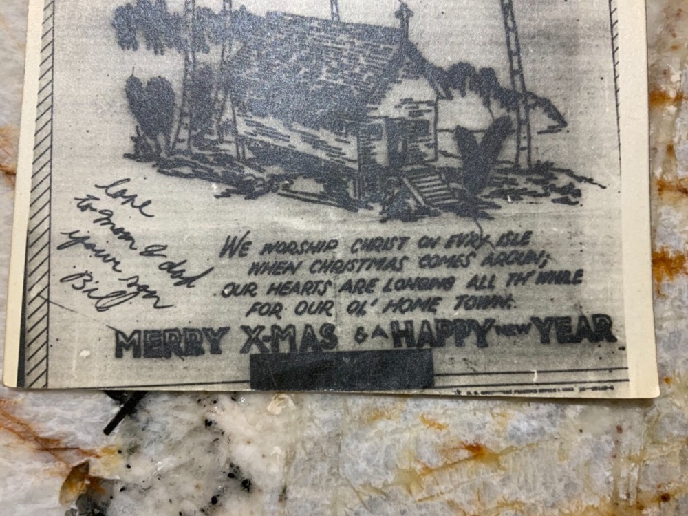 WWII V-Mail 77th Construction Battalion SeaBees Naval Censor Christmas Letter