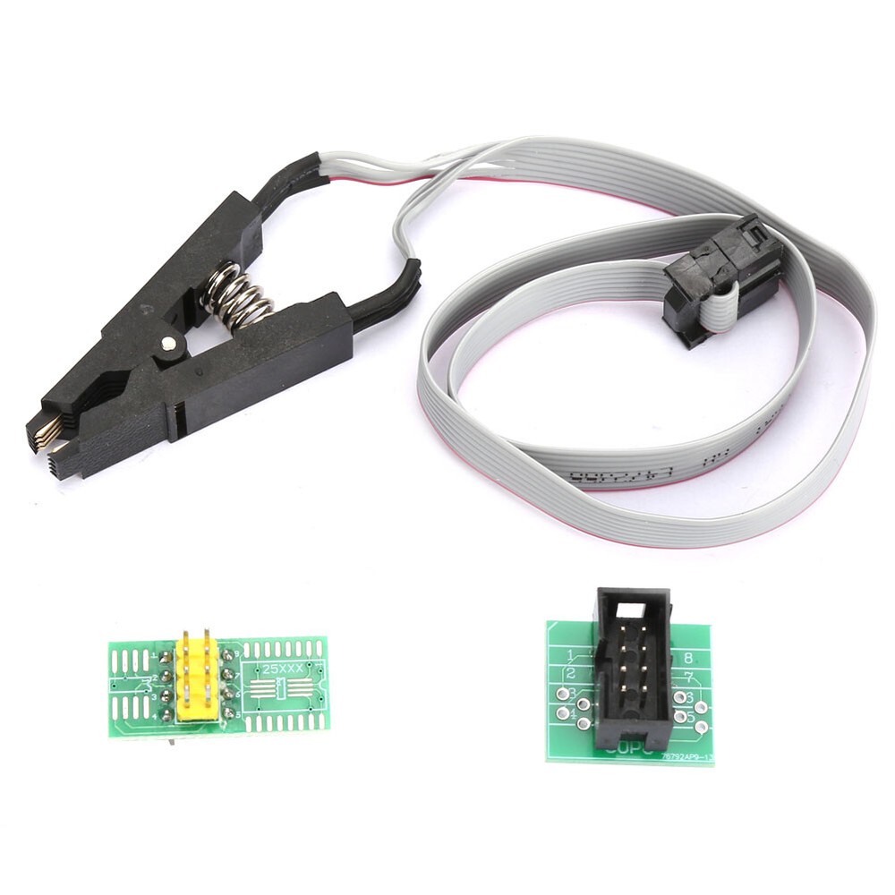SOIC8 SOP8 Flash Chip IC Test Clip Programming Socket Adapter Board Cable CAD