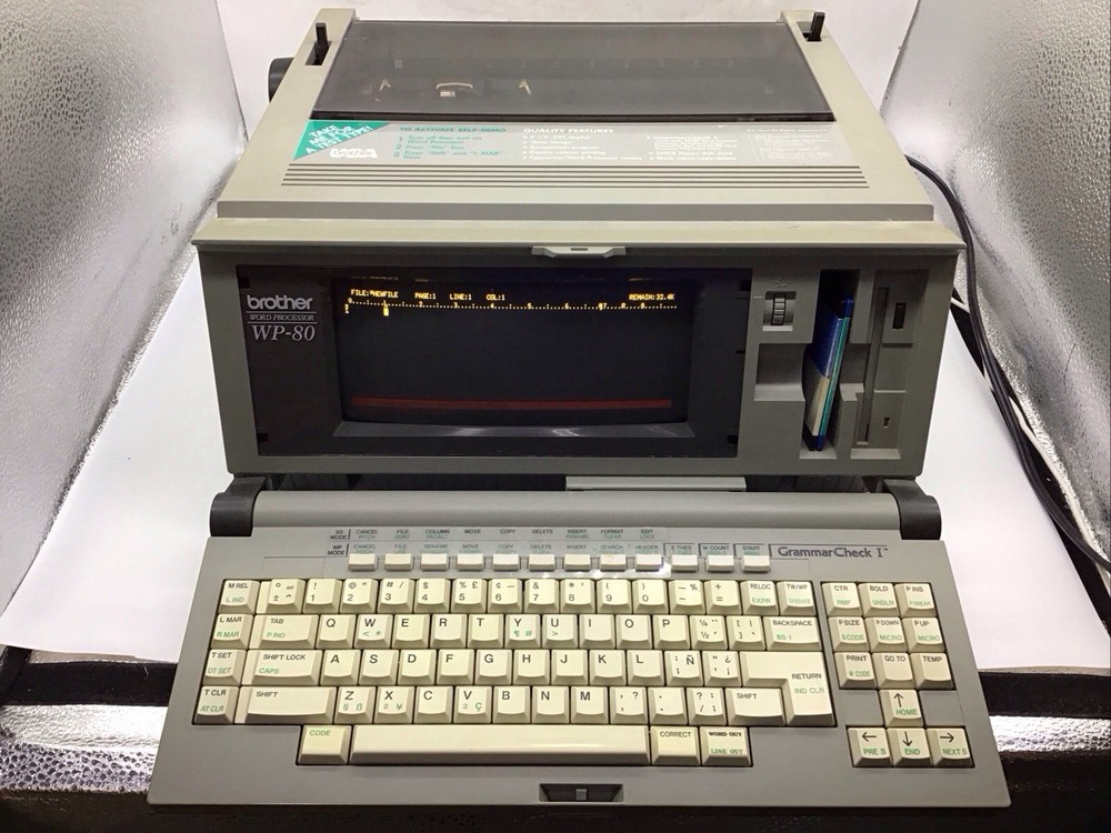 Vintage Brother Word Processor Model WP-80 Used Tested Working See Pics READ