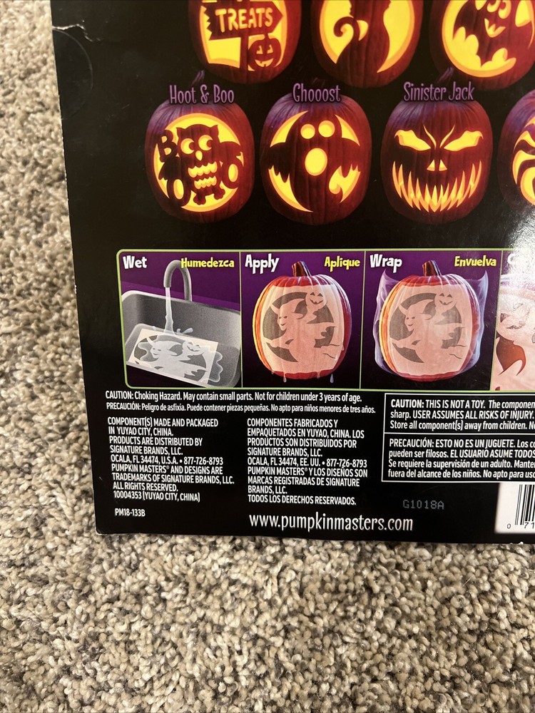 Pumpkin' Masters Carving Kit, 10 Patterns Included- NEW