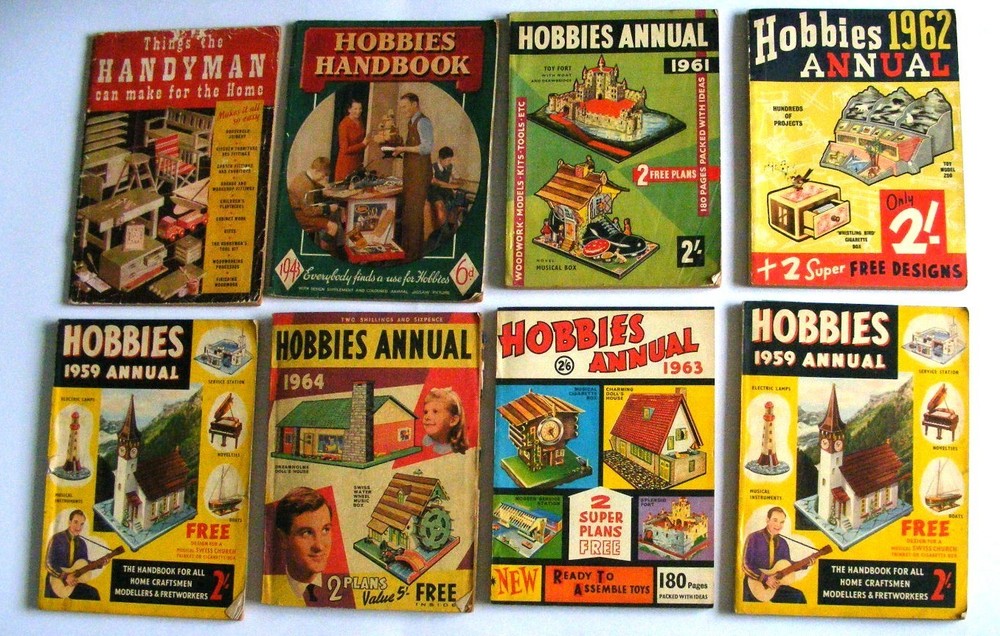 Eight vintage hobbies catalogues