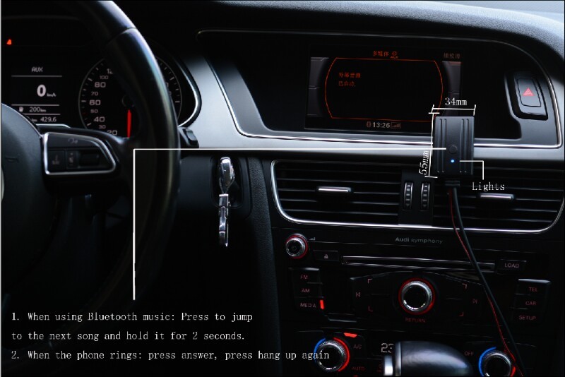AUX Bluetooth Music Cable interface for 08-10 Ford Fiesta