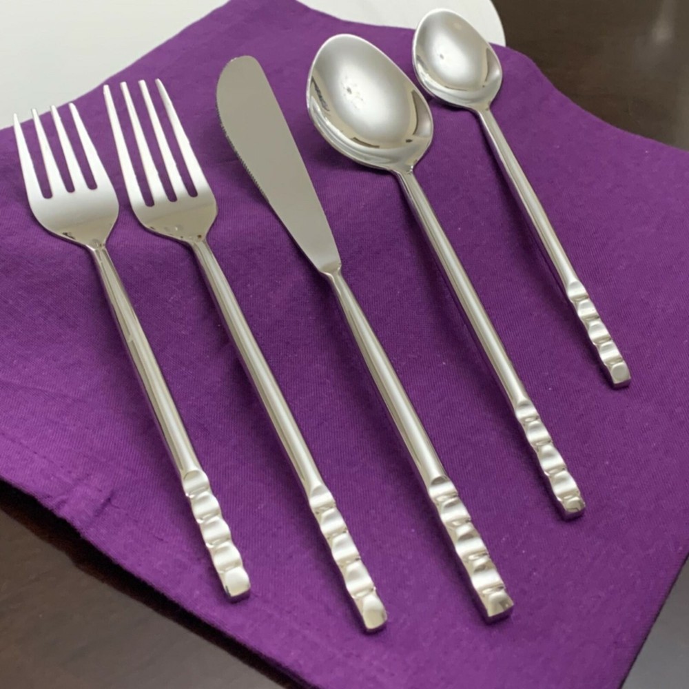 Vibhsa Flatware 5 Piece Place Setting Modern NEW in Box