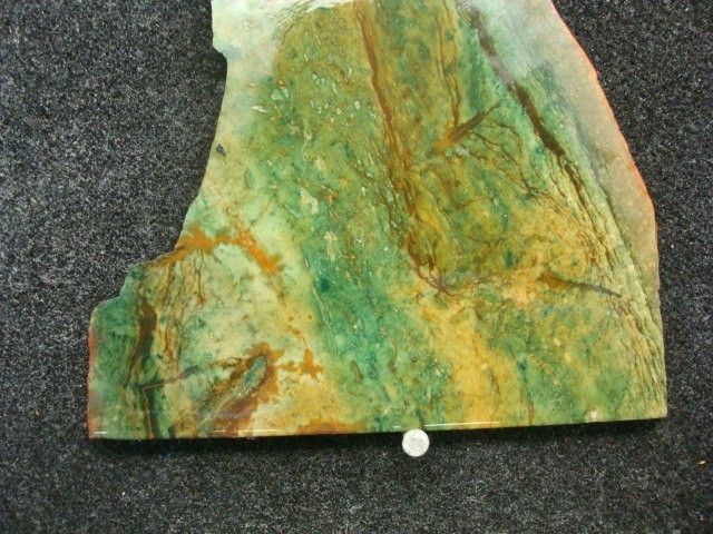 green jasper slab