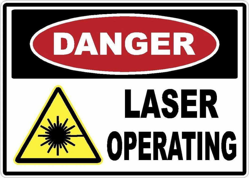Danger Laser Operating Decal Sticker (1, 5 x 7)