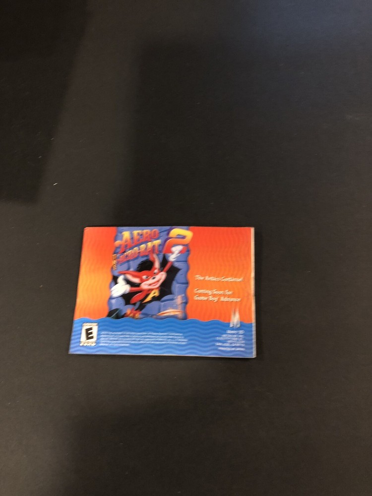 aero the acrobat gba Manual Only