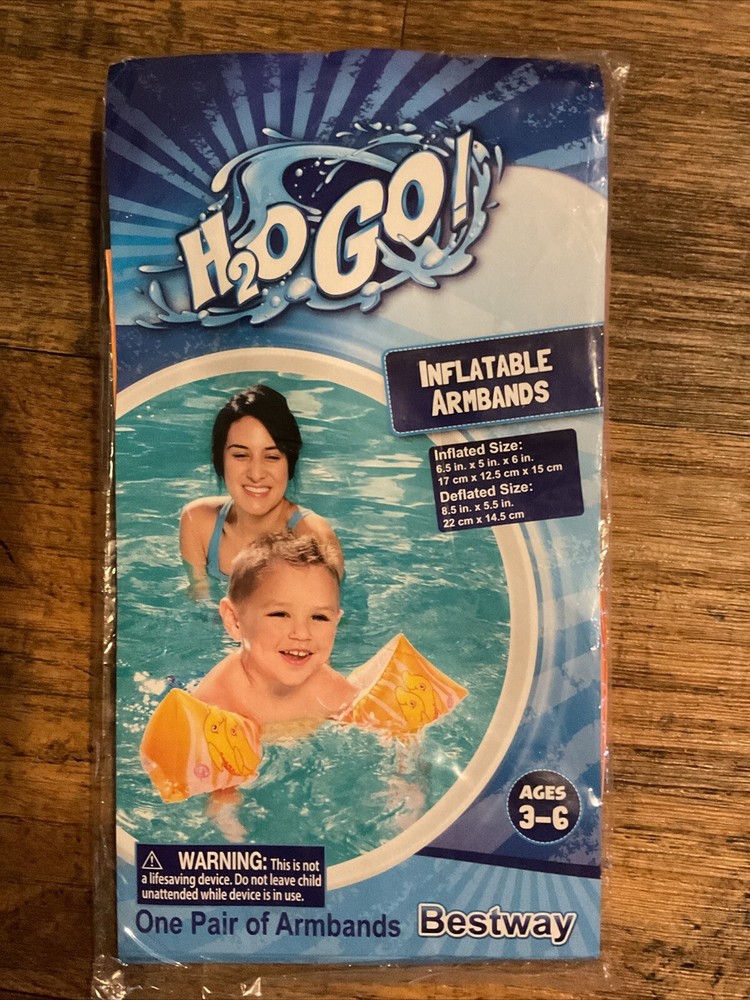 H2O Go Dolphin Inflatable Armbands One Pair Orange