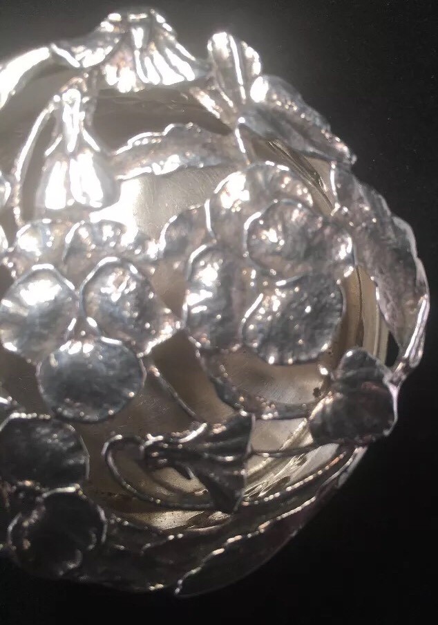 Nice Tiffany Openwork Arts & Crafts Sterling Silver Box Made In England