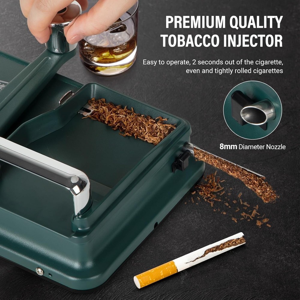 Hand Crank Cigarette Injector Machine for Rolling Kings Size/ 100's Cigarettes