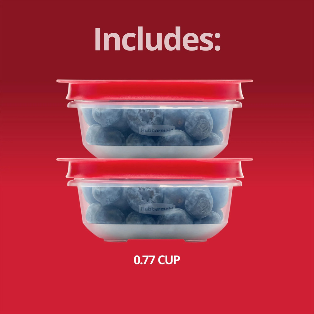 0.77-Cup Easystore Rectangle Containers, 2 Pack, Food Storage Containers, Food S
