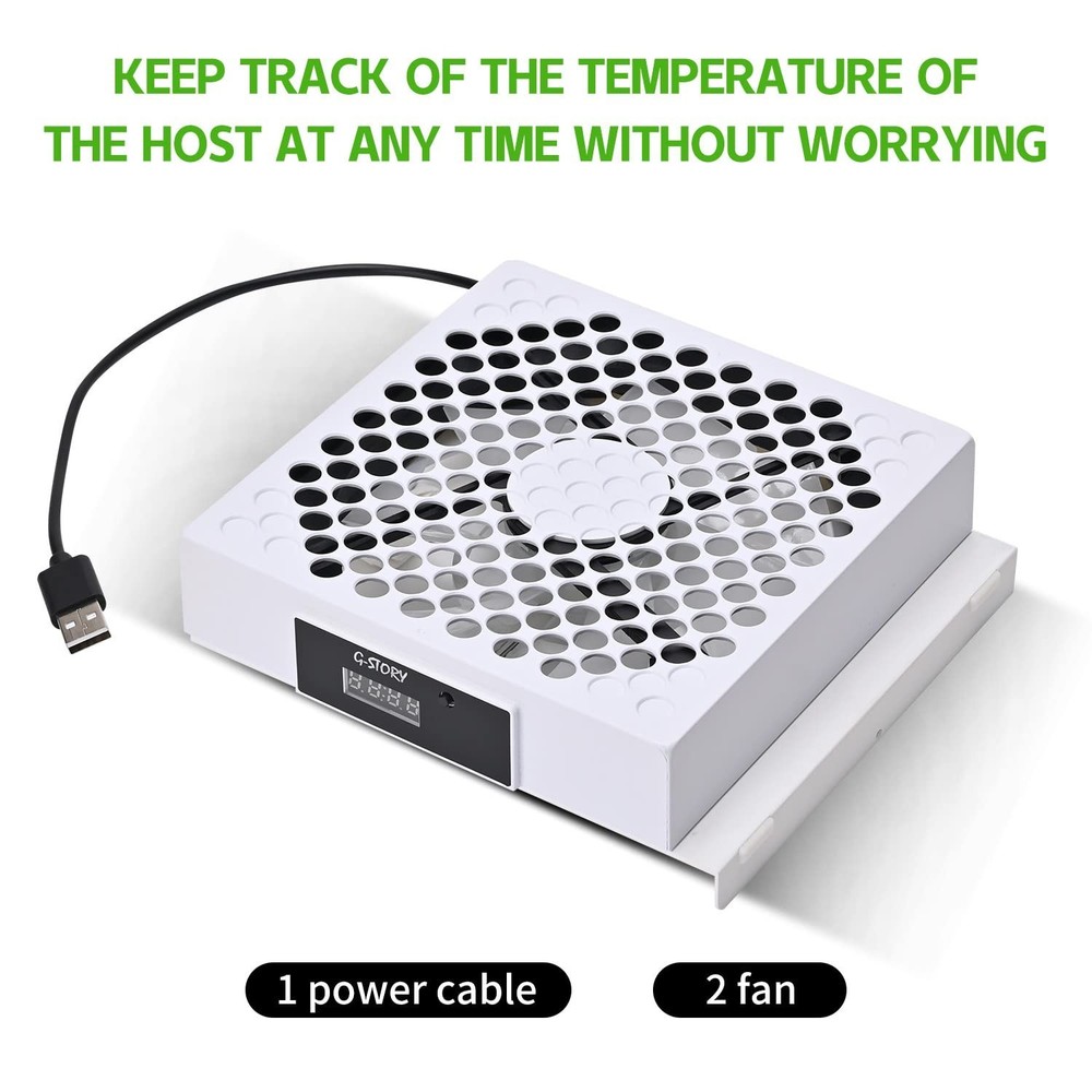 High-Performance Xbox Series S Cooling Fan with Automatic Speed & LED Display