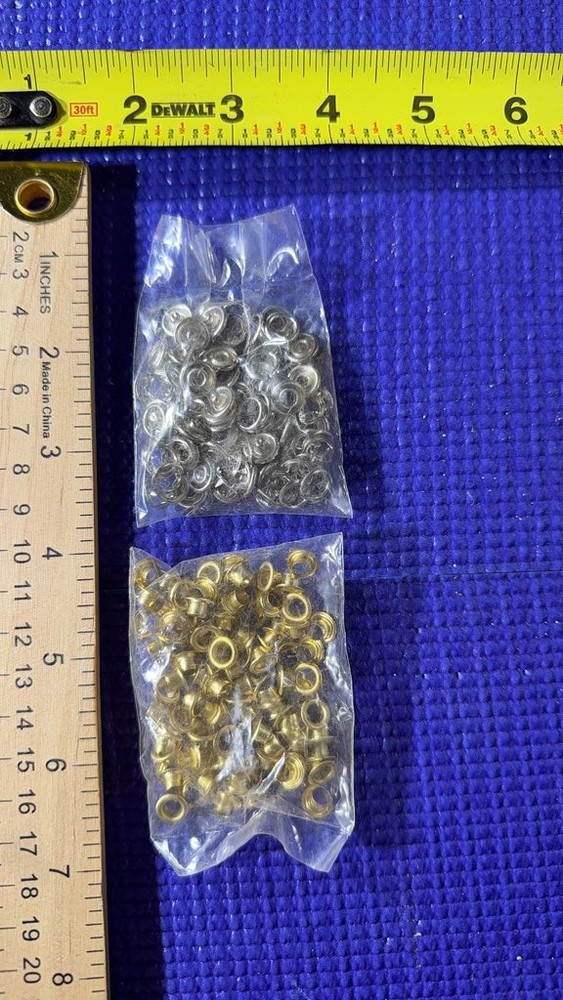 Assorted Metal Eyelets in Silver and Gold