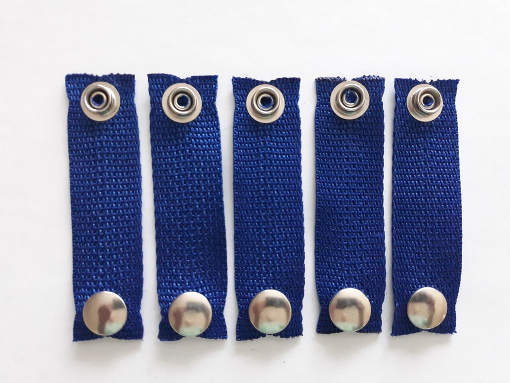 (5) Boat cover extension snaps 3"  Blue
