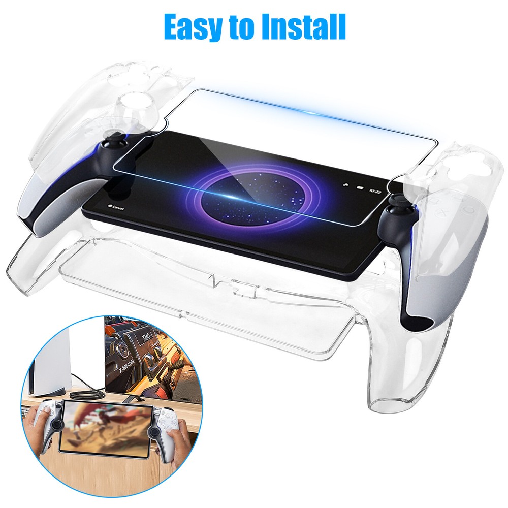 Clear Case & Screen Protector for PS5 Playstation Portal Handheld Remote Player