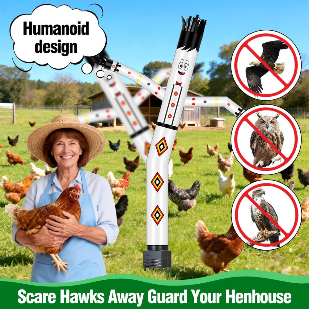 Garden Bird Deterrent Scarecrow Protector, Automatic Swinging, 7 Ft, Keep Birds/
