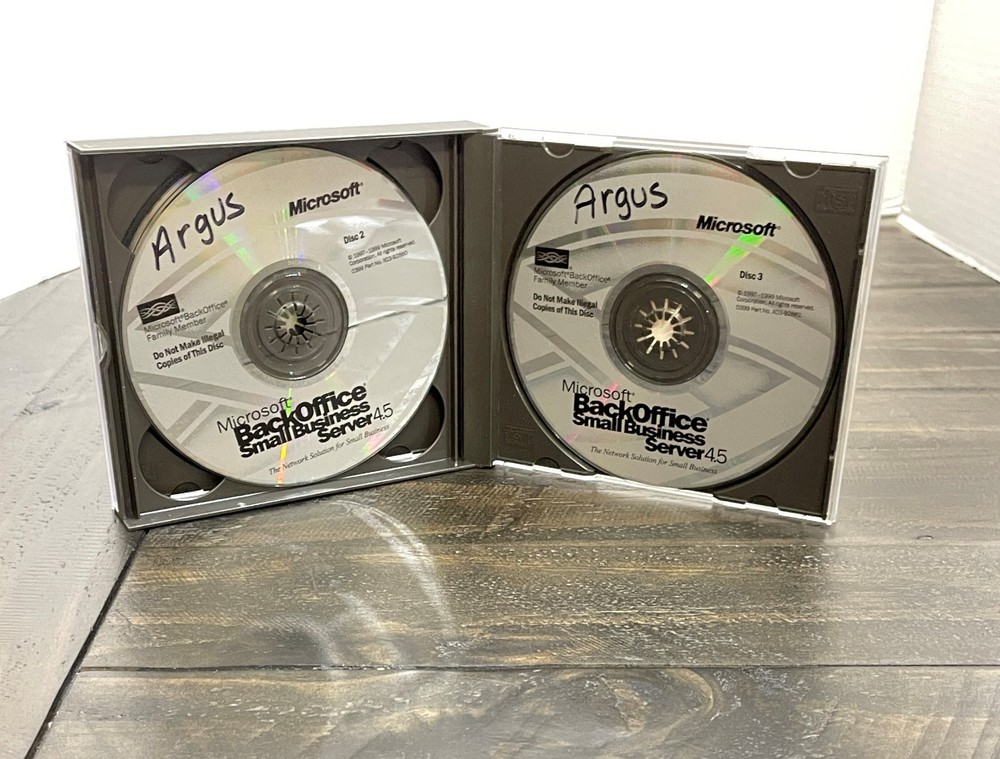 Windows BackOffice Small Business Server 4.0 PC Software Discs CDs 1997 Vtg