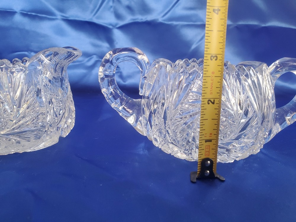 ABP Crystal Creamer and Open Sugar bowl Set