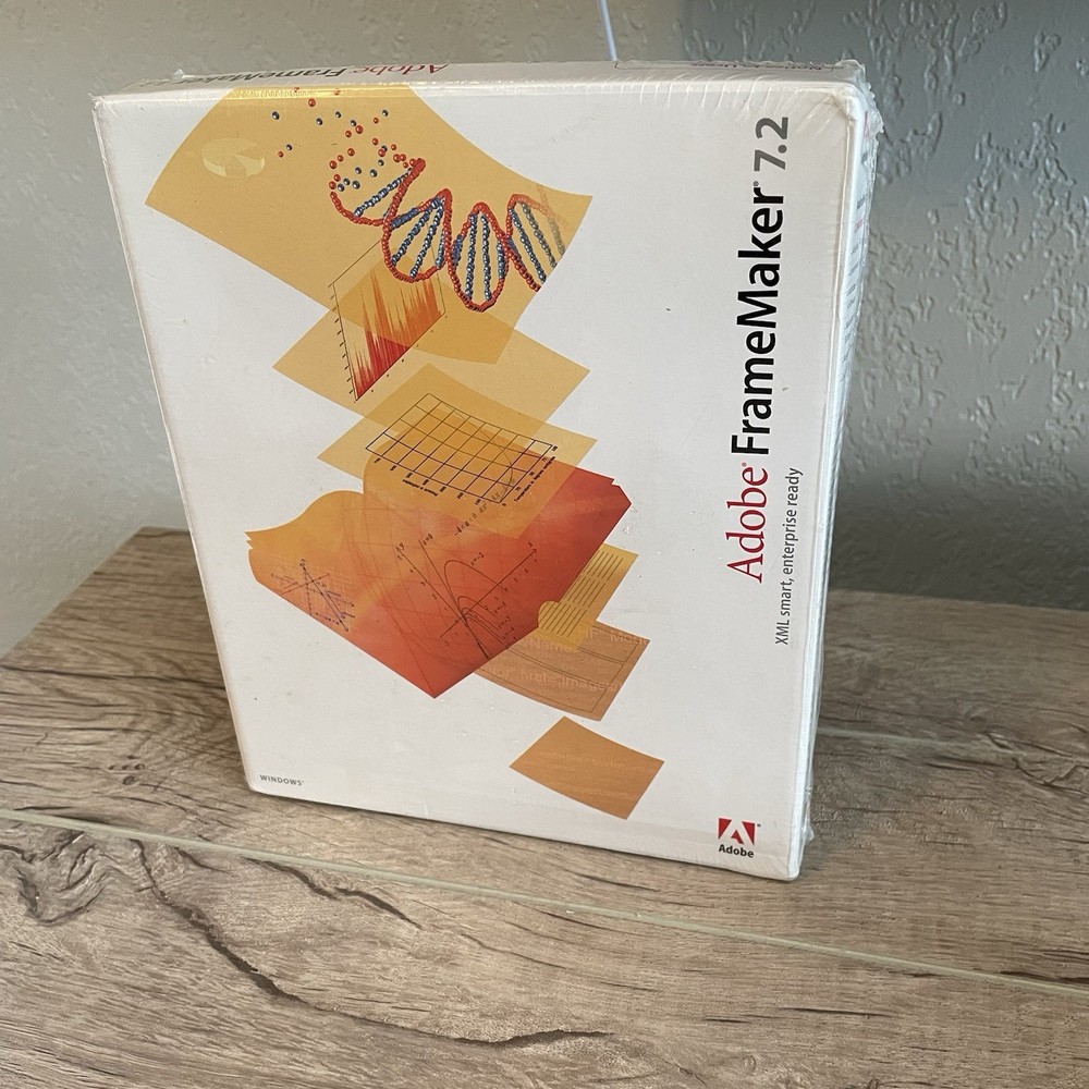 Adobe FrameMaker 7.2 for Windows SEALED Frame Maker XML SGML DTP Software 7 7.0