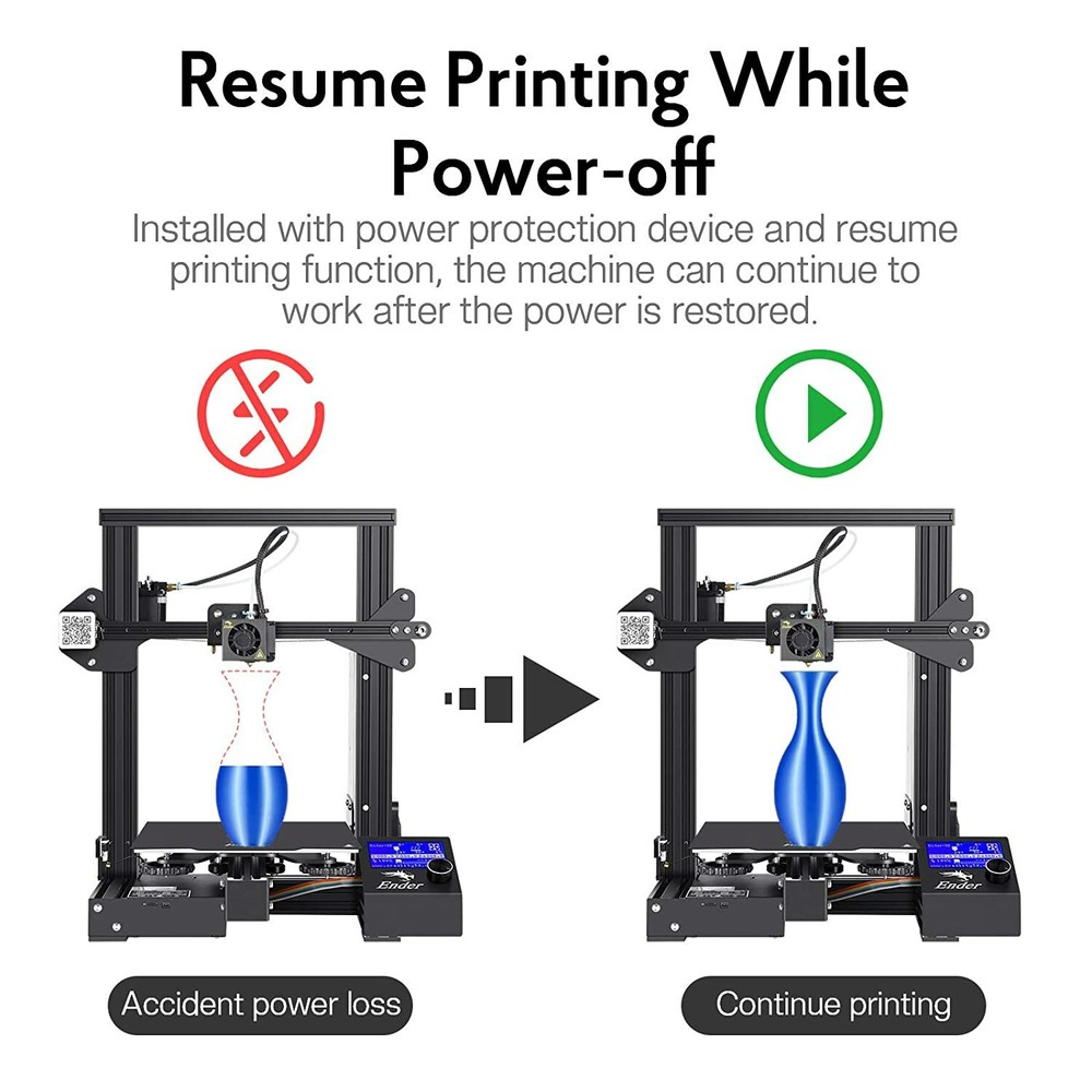 Creality Ender 3 3D Printer Fully Open Source with Resume Printing Function DIY