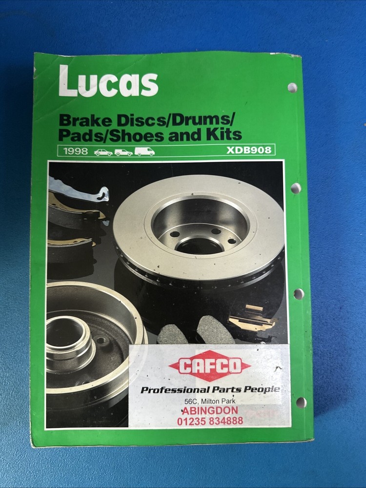 LUCAS COMPLETE BRAKE BOOK DISCS SHOES PADS SPRING KITS 1998 SAME DAY DISPATCH