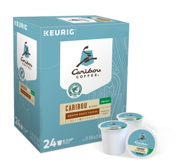 Caribou Blend Decaf Coffee K-Cups, Medium Roast, 48 Count