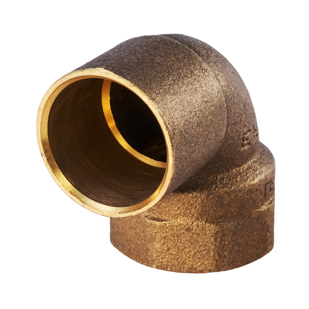 1/2"-2"in 90 Degree Brass Elbow Solder Cup and Female Threaded Connection C x F