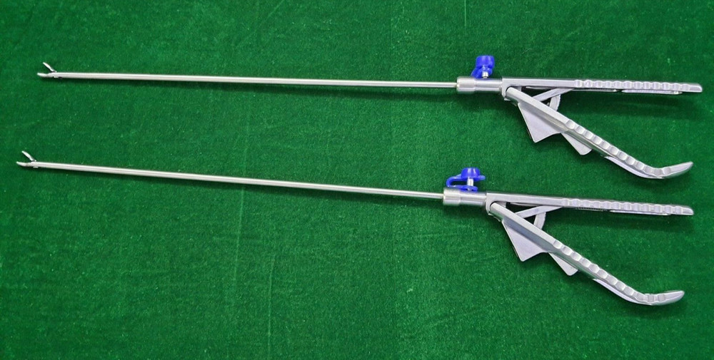 2pc Laparoscopic Needle Holder Curved 5mmx330mm Endoscopy Reusable Instruments