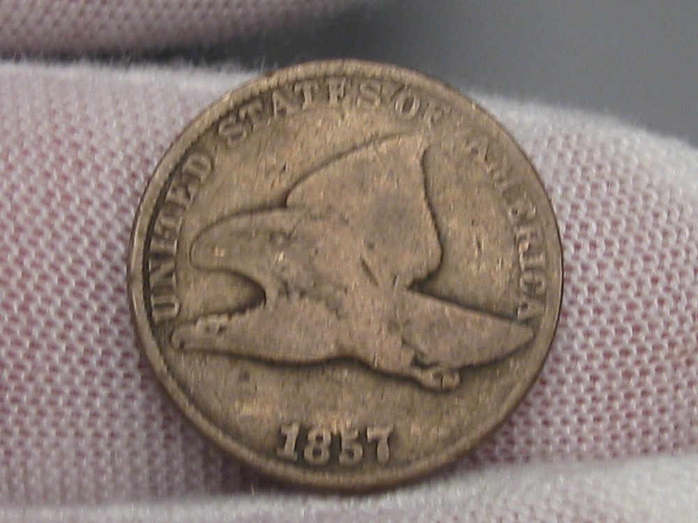 1857 US Flying Eagle Penny One Cent. #109