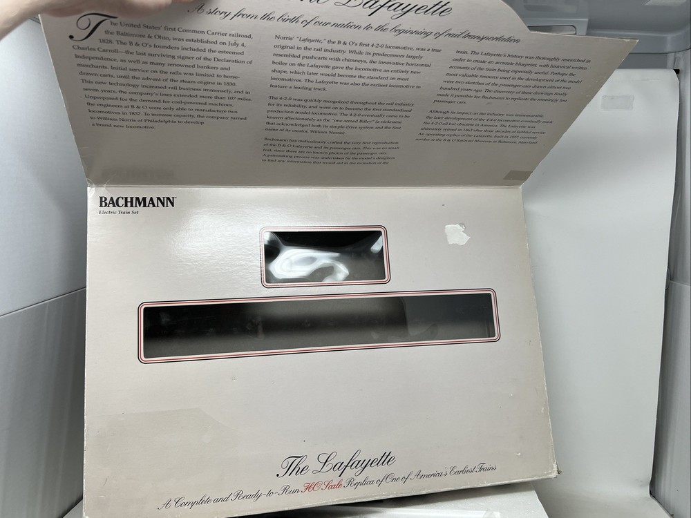 Bachmann HO Scale “The Lafayette” Train Set Open Box Complete Unused