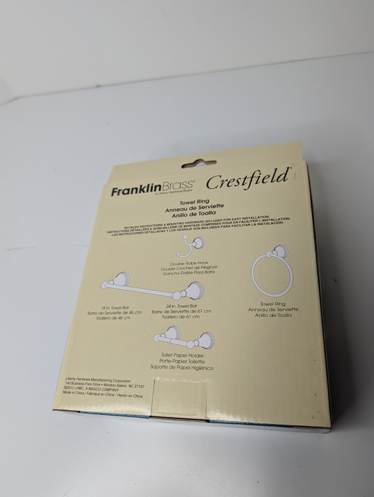 103310 Crestfield, Bath Hardware Accessory, Towel Ring, Satin Nickel