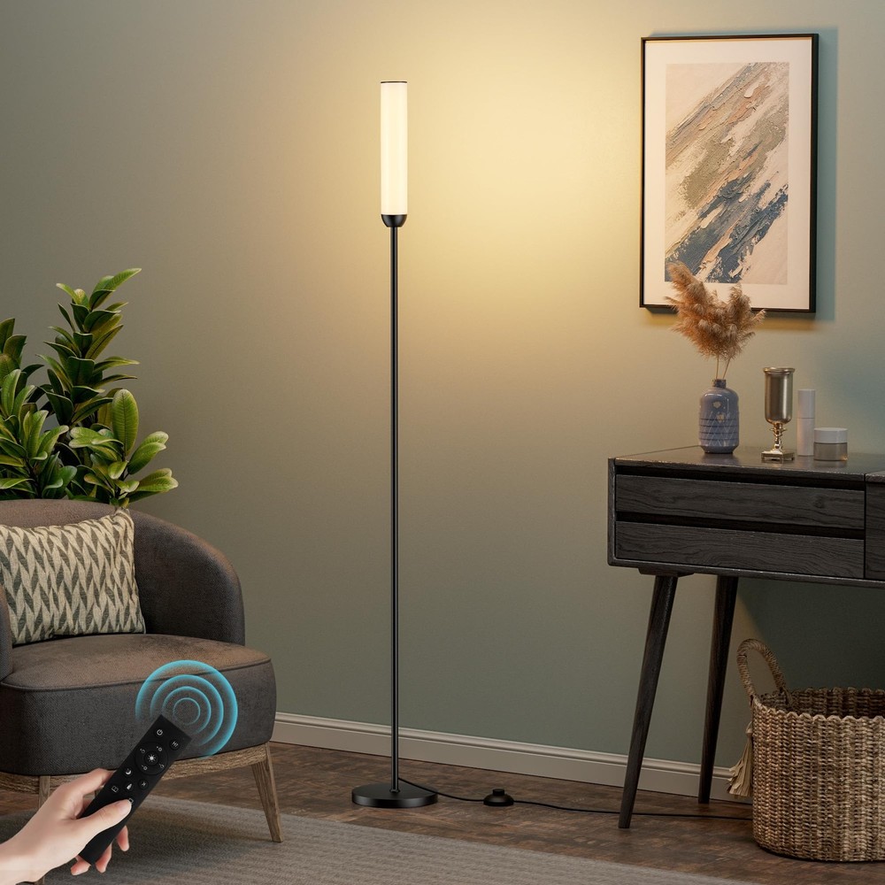LED Floor Lamp with Remote Control, 65" Standing lamp with Stepless Adjustabl...