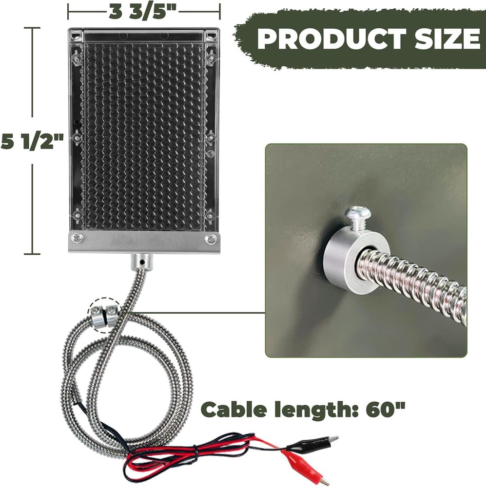 Highwild 6-Volt Solar Panel Charger for 6V Feeder Battery - C-