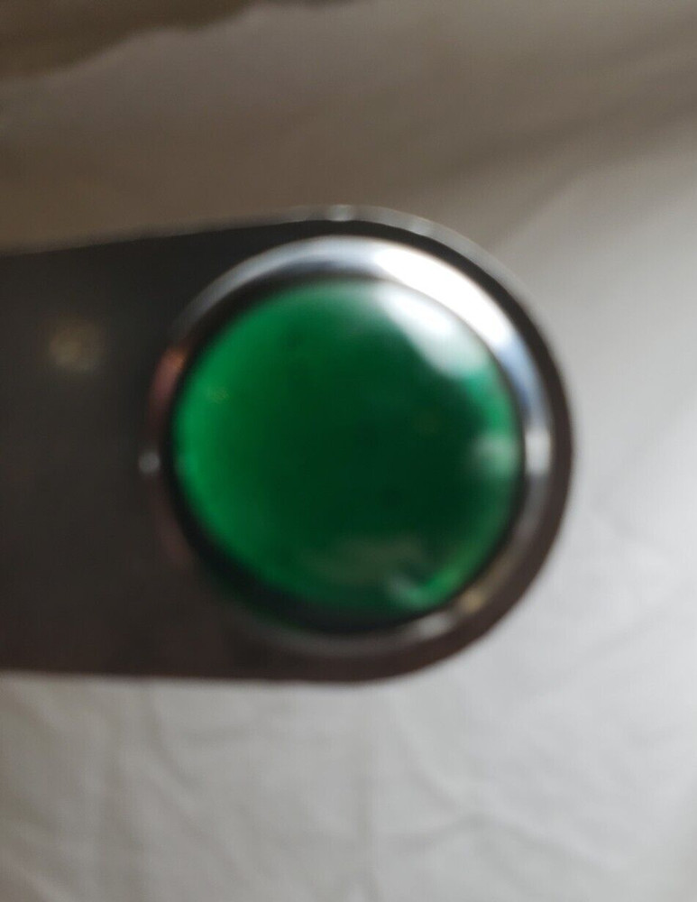 Vintage Green Glass Lens Dash Panel - Pilot or Other Use Lamp!