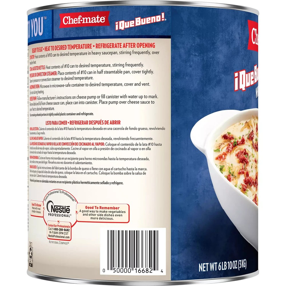 Chef-mate Que Bueno White Queso Cheese Sauce 106 oz.