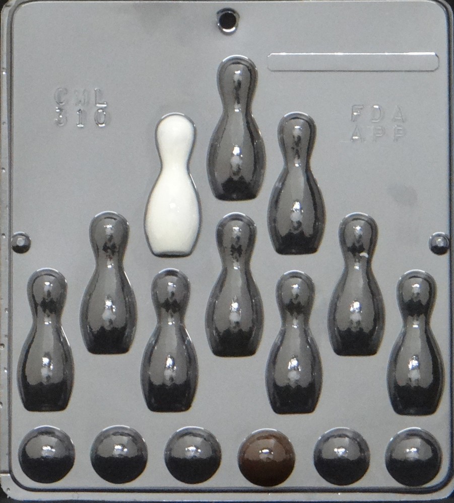 Bowling Assortment Chocolate Candy Mold  310 NEW