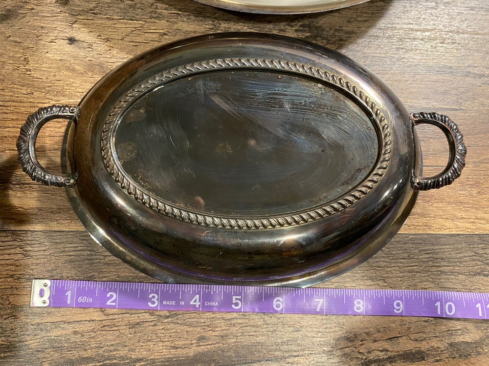 Ketstoneware Silver Plate Covered Serving Casserole Dish
