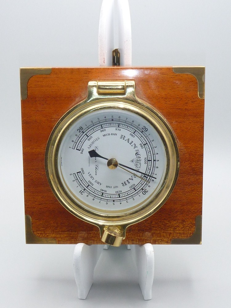 SOLID BRASS COMPENSATED SHIP’S BAROMETER, MADE IN GERMANY