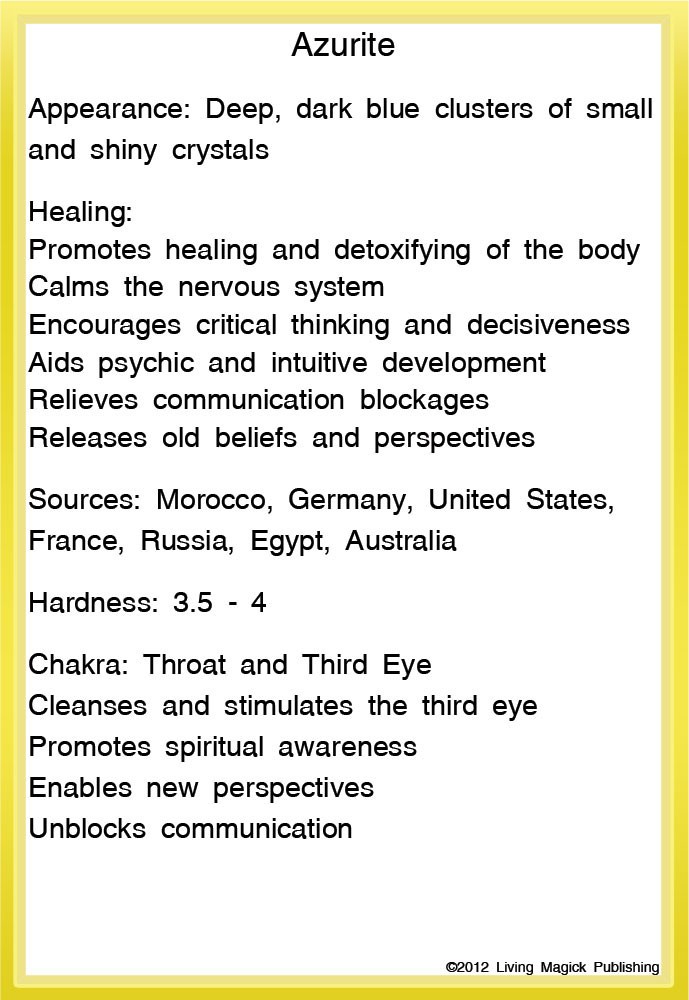 Crystals & Stones Learning Cards - Living Magick Learning Cards - Self Study