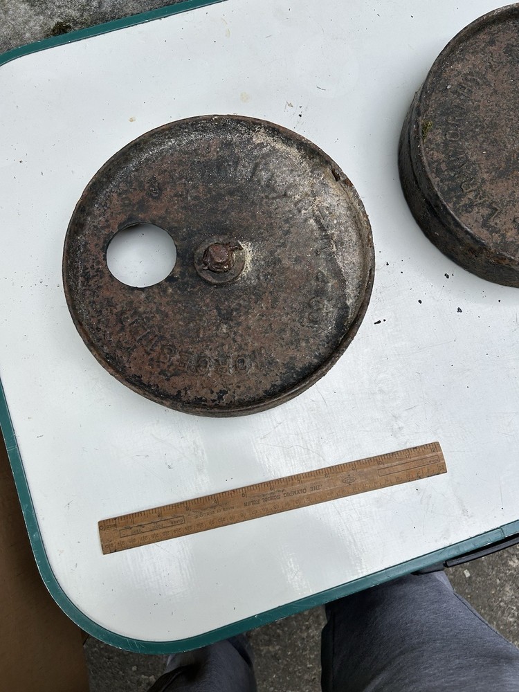 antique, rustic cast iron wheels