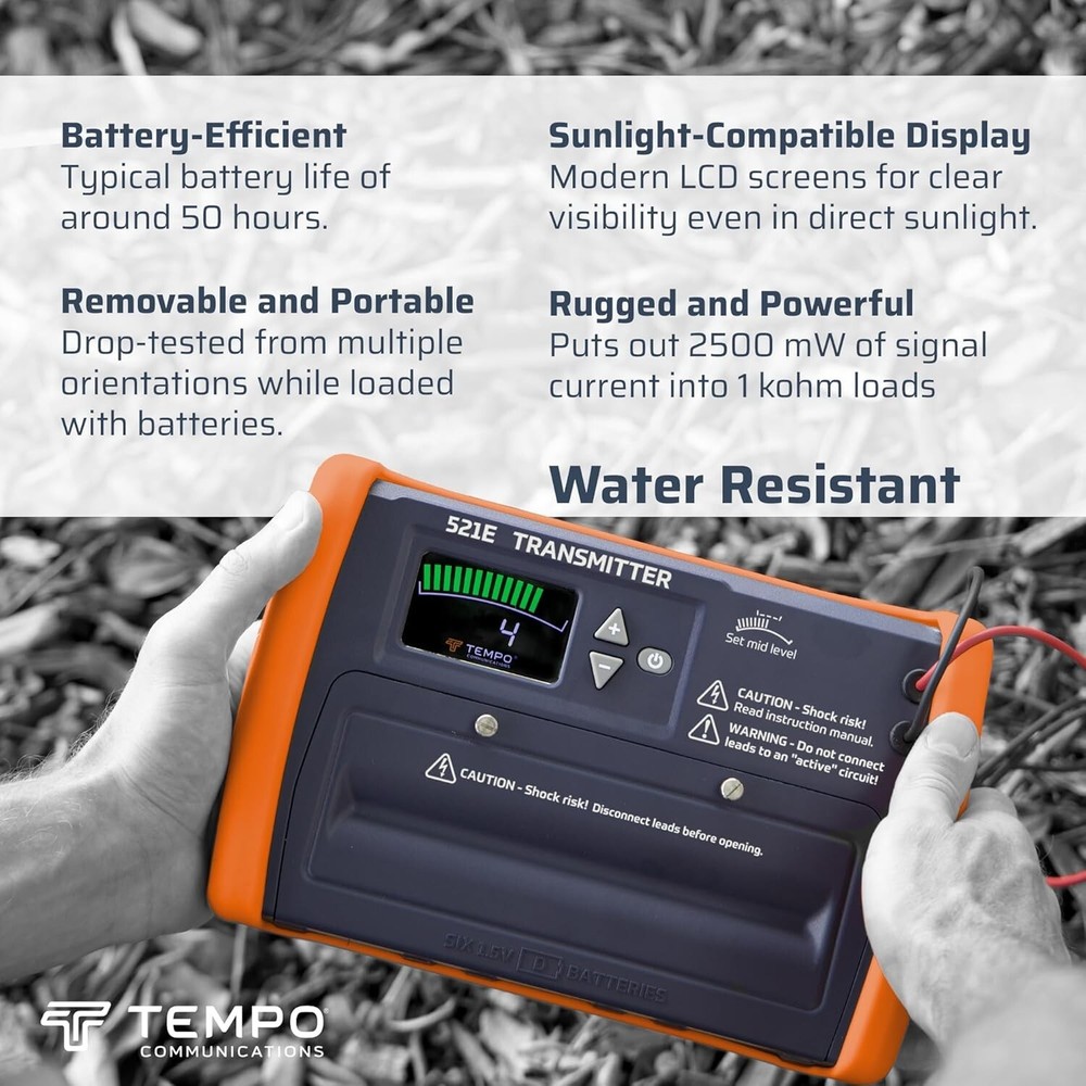 TEMPO 521E Professional Underground Cable Locator - Fast & Reliable Detection
