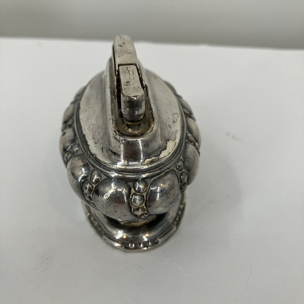 Ronson Crown Silver Plated 1950’s Table Top Lighter Vintage Untested