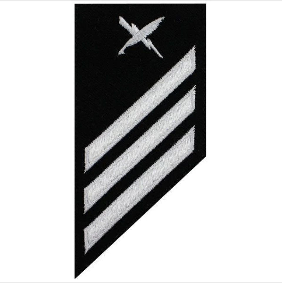 GENUINE U.S. NAVY E-3 COMBO RATE: CRYPTOLOGIC TECHNICIAN ON BLUE SERGE