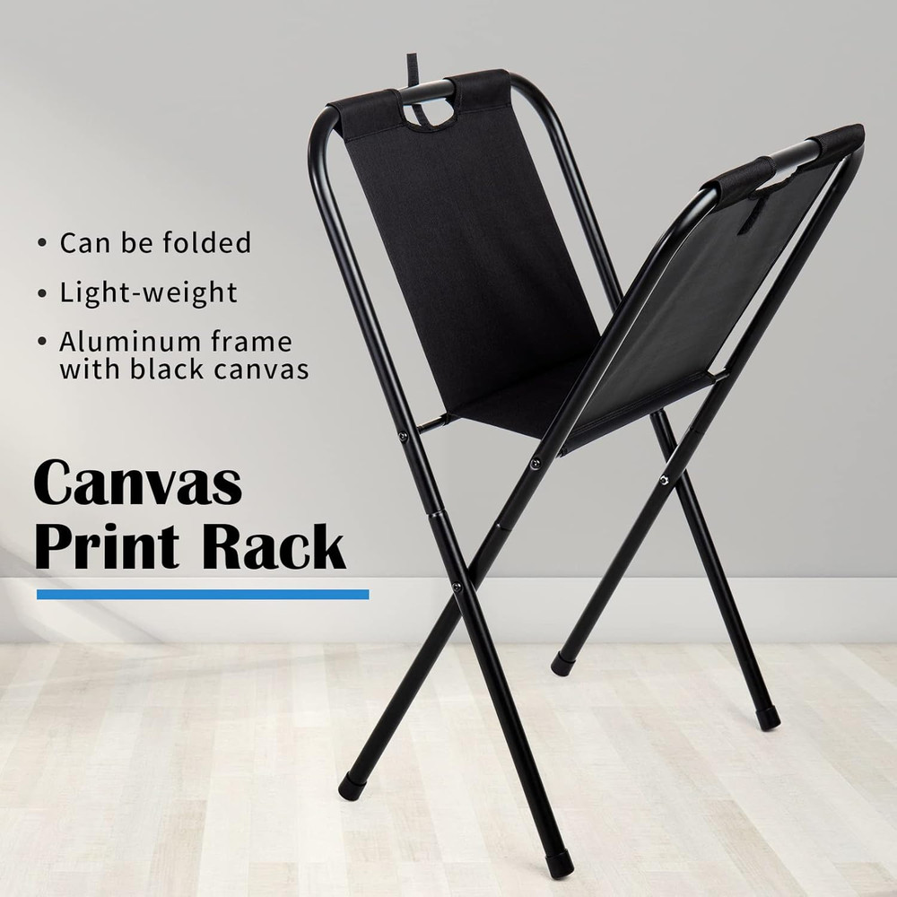 Small Canvas Print Rack - Portable Folding Art Display Rack for Posters, Artwork