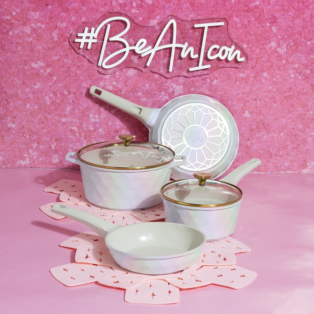 Paris Hilton 10-Piece Ceramic Nonstick Cookware Set