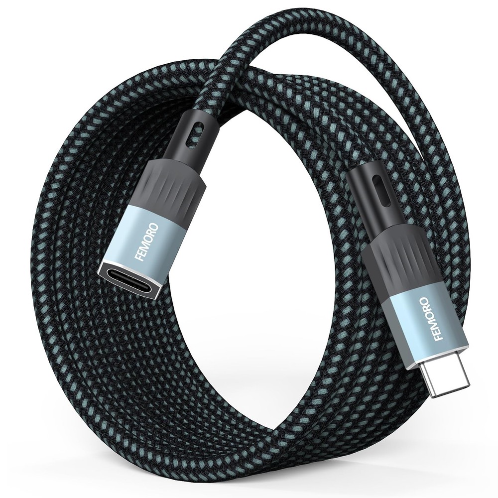 USB C Extension Cable 10Ft Long, 10Gbps Data Transfer/100W 10 Feet, Grey
