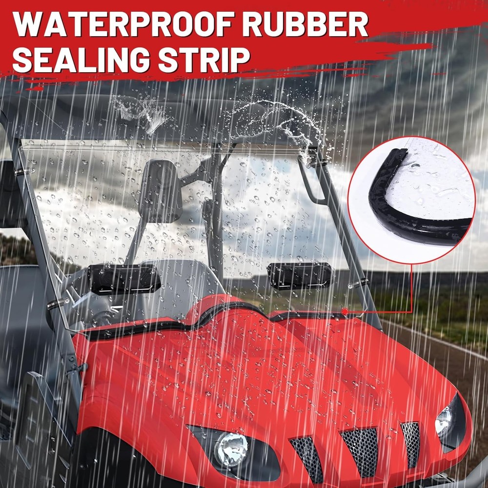 StarknightMT Vented Rhino Windshield Scratch Proof Full Clear