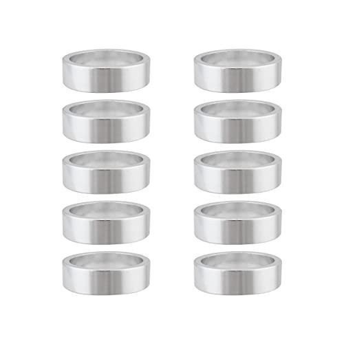 Origin8 Headset Spacers, 10mm x 1-1/8", Silver