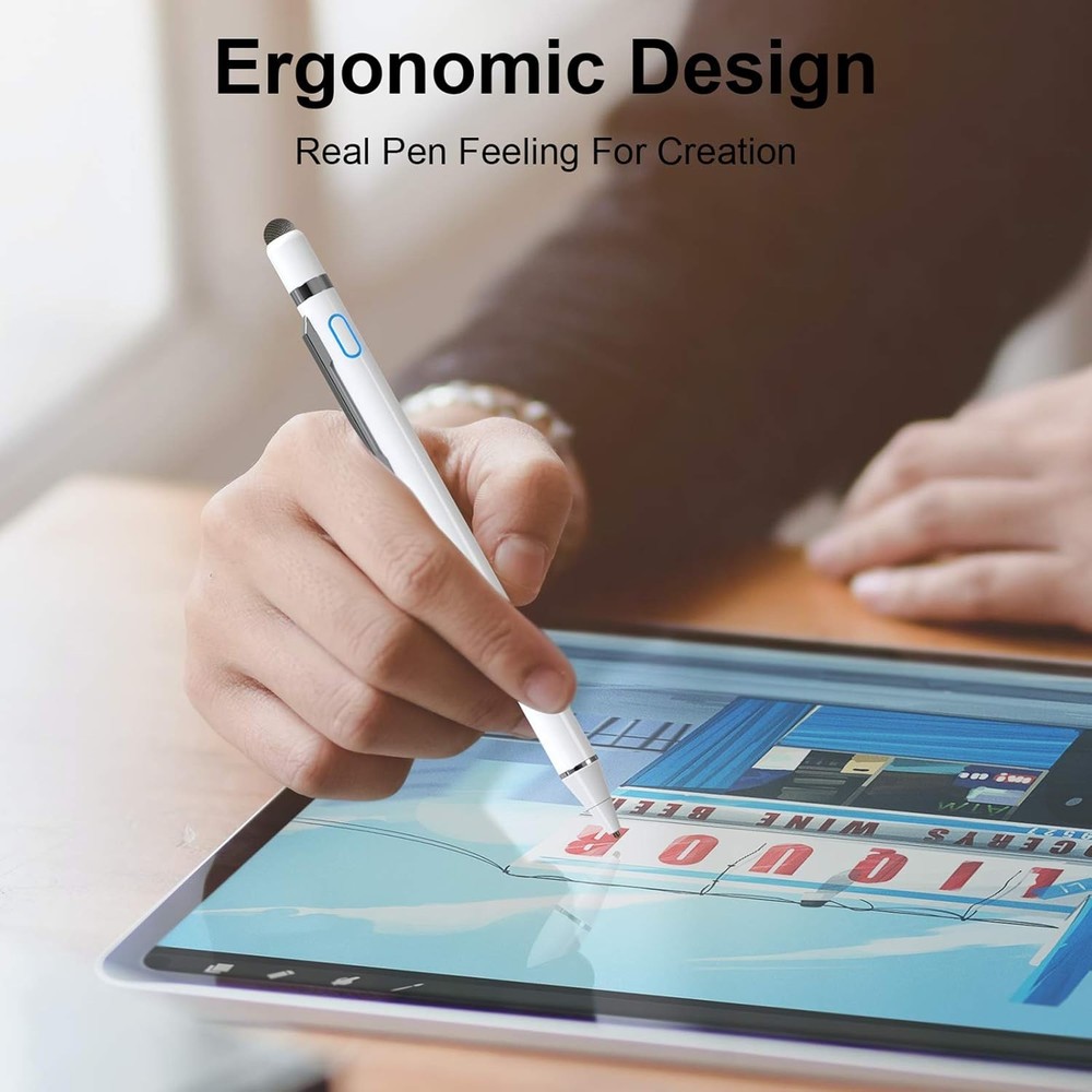 Long-Lasting Rechargeable Stylus for iOS/Android - Perfect Gift for Creatives